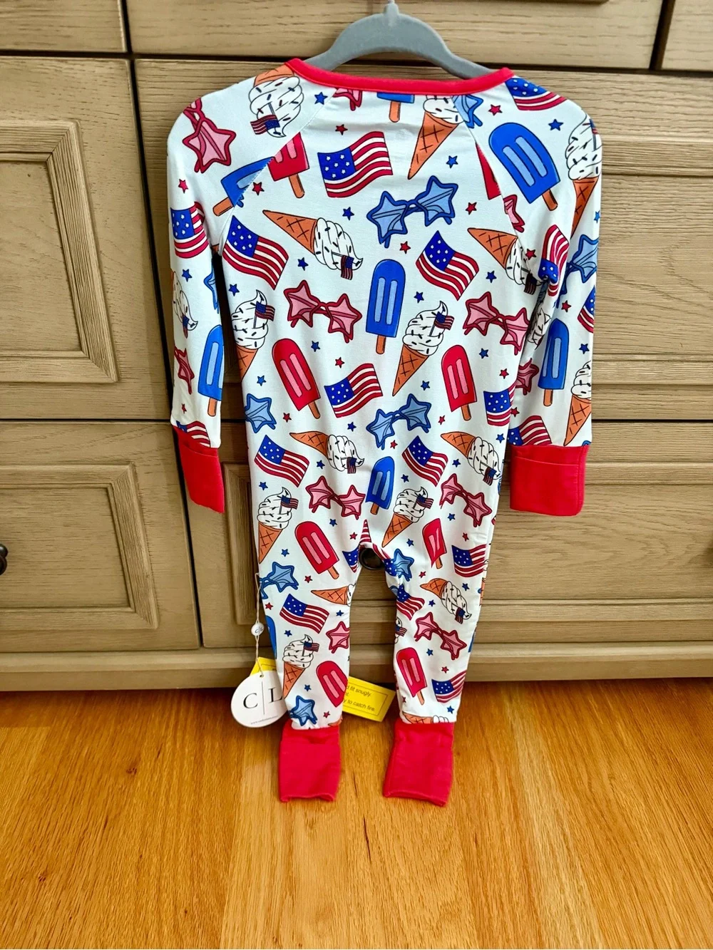 NWT! Caden Lane Convertible Zip Romper, Red, White & Cool, 6-12 months!
